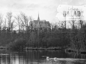 Vue sur la basilique depuis le parc d’isle.