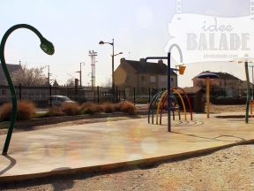 Les jeux d’eau de la plage.