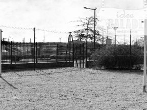 Le terrain de volley.