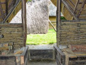 Intérieur de la cabane.